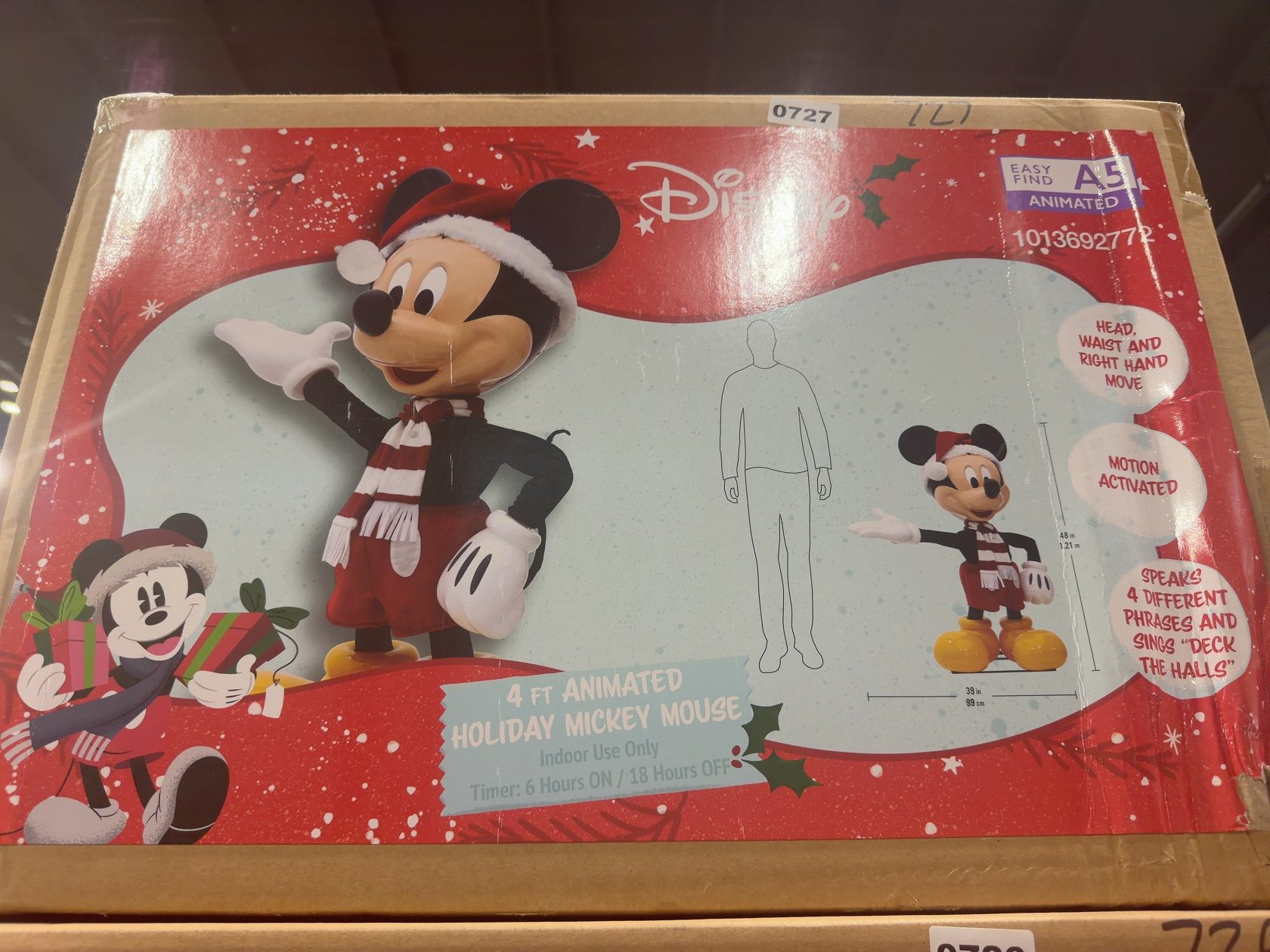 4ft Animated Holiday Mickey Mouse - Wooster, OH